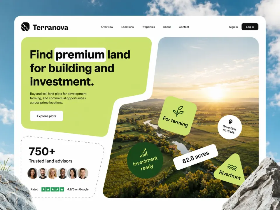Property platform interface created by Ansh Punia